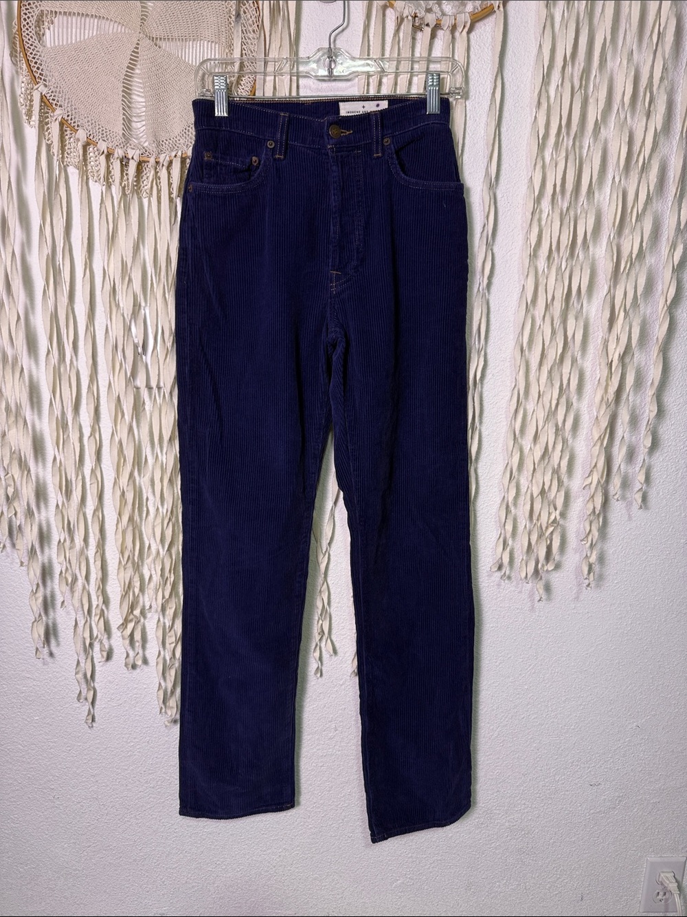 Imogene + Willie Amelia Purple Blue Corduroy Pants size 25